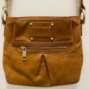 VINTAGE Leather Handmade Arnold Churgin Cross Body Bag